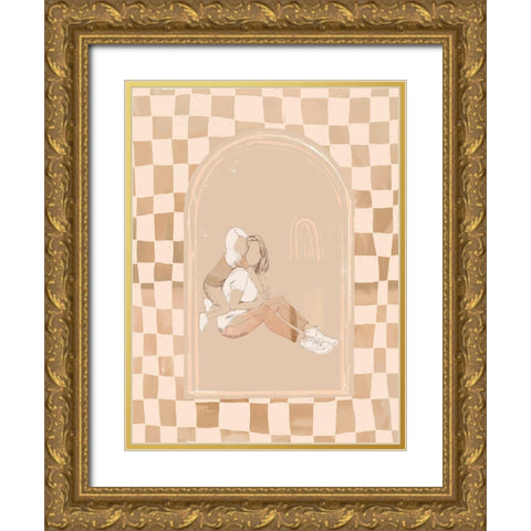 Growing Up Gold Ornate Wood Framed Art Print with Double Matting by Urban Road