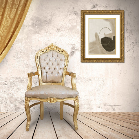 Nonchalant Neutral Gold Ornate Wood Framed Art Print with Double Matting by Urban Road