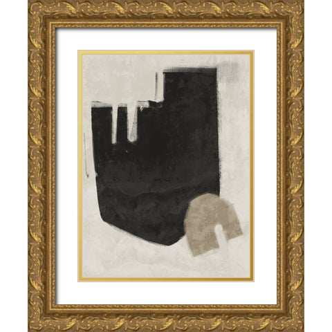 Blase Black Gold Ornate Wood Framed Art Print with Double Matting by Urban Road