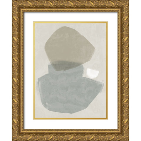 Balanced Grey Gold Ornate Wood Framed Art Print with Double Matting by Urban Road