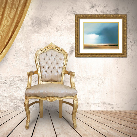 Nullabor Plains Gold Ornate Wood Framed Art Print with Double Matting by Urban Road