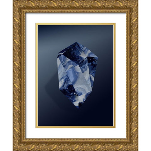 Sapphire Gold Ornate Wood Framed Art Print with Double Matting by Urban Road