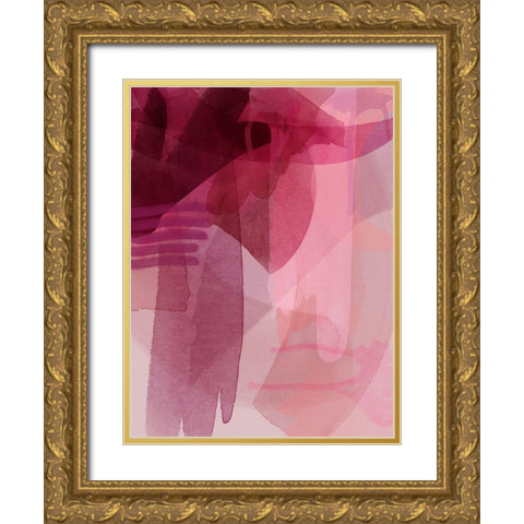 Merlot Gold Ornate Wood Framed Art Print with Double Matting by Urban Road