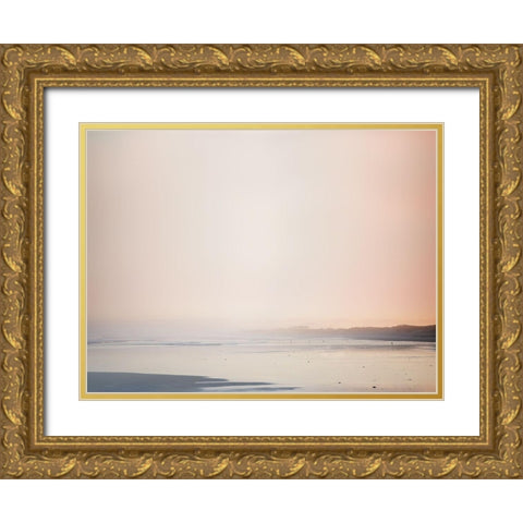 Currumbin Sands Gold Ornate Wood Framed Art Print with Double Matting by Urban Road