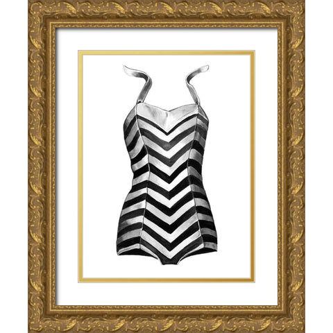 Lola Gold Ornate Wood Framed Art Print with Double Matting by Urban Road