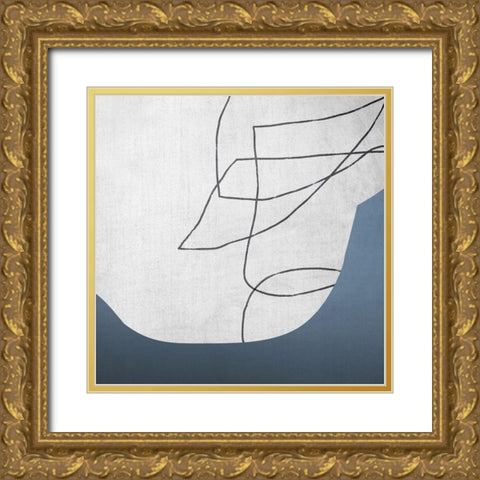 Curlicue Gold Ornate Wood Framed Art Print with Double Matting by Urban Road