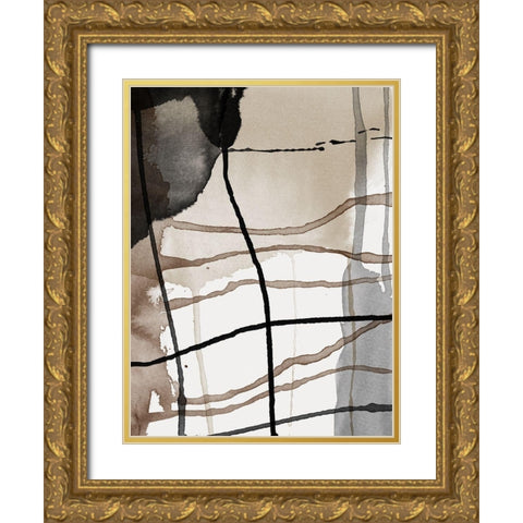 Perpetual Autumn Gold Ornate Wood Framed Art Print with Double Matting by Urban Road