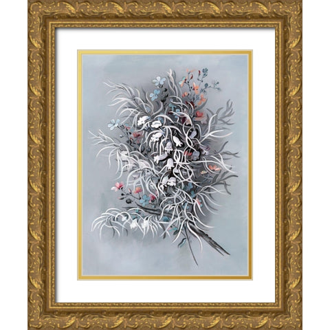 Bluebell Gold Ornate Wood Framed Art Print with Double Matting by Urban Road