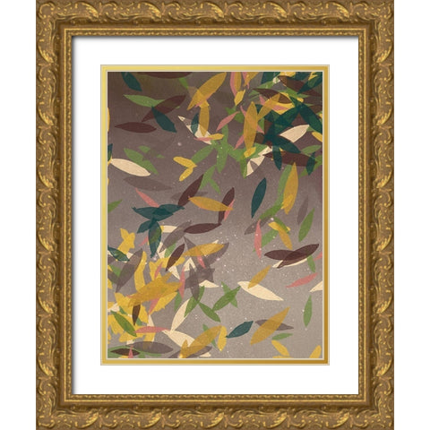 Autumn Rain Gold Ornate Wood Framed Art Print with Double Matting by Urban Road