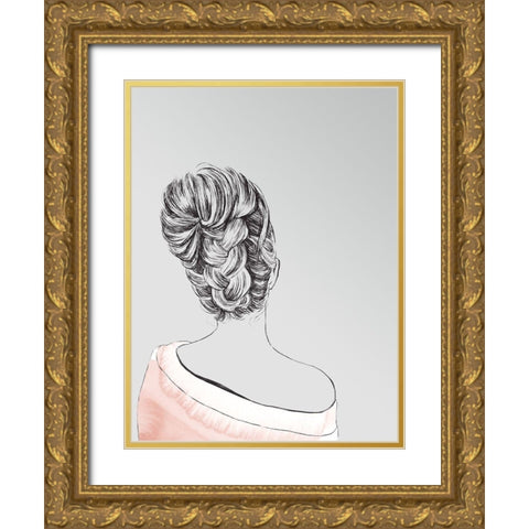 Mia Poster Gold Ornate Wood Framed Art Print with Double Matting by Urban Road