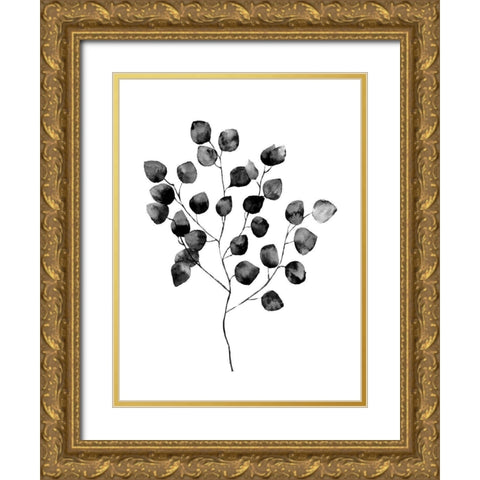 Silver Dollar Black Poster Gold Ornate Wood Framed Art Print with Double Matting by Urban Road
