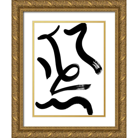 Noko Light Poster Gold Ornate Wood Framed Art Print with Double Matting by Urban Road