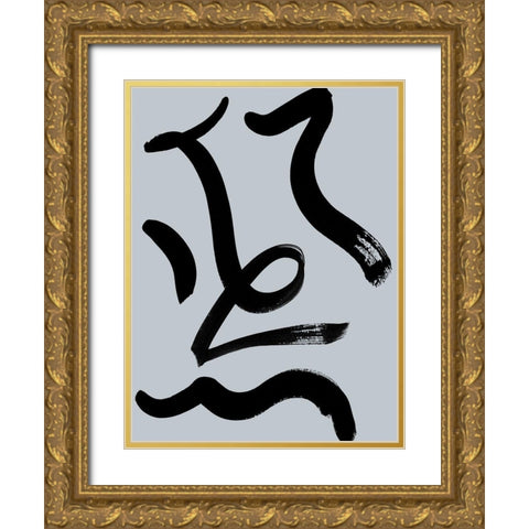 Noko Smoke Poster Gold Ornate Wood Framed Art Print with Double Matting by Urban Road