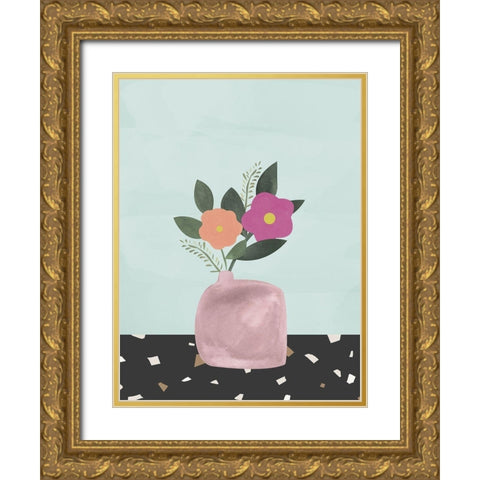 Oopsie Daisy Poster Gold Ornate Wood Framed Art Print with Double Matting by Urban Road