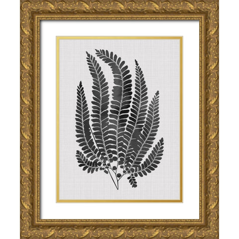 Maple Black Poster Gold Ornate Wood Framed Art Print with Double Matting by Urban Road
