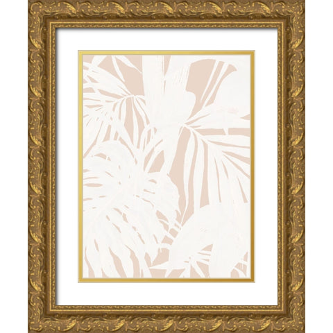 Neutral Palms I Poster Gold Ornate Wood Framed Art Print with Double Matting by Urban Road