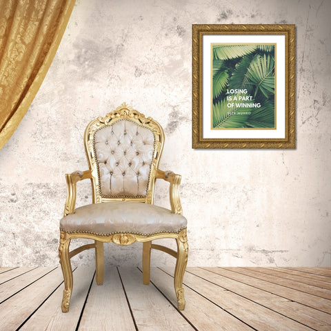 Dick Munro Quote: Winning Gold Ornate Wood Framed Art Print with Double Matting by ArtsyQuotes