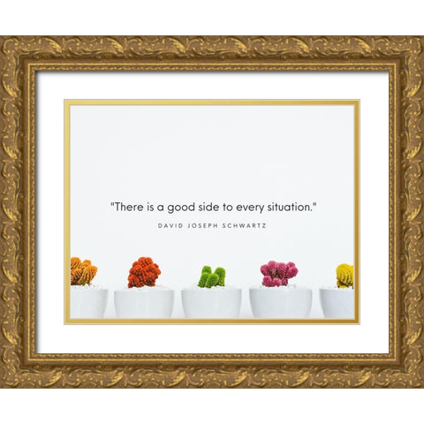 David Joseph Schwartz Quote: Every Situation Gold Ornate Wood Framed Art Print with Double Matting by ArtsyQuotes