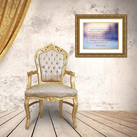 Mary Caroline Richards Quote: Operations of Thinking Gold Ornate Wood Framed Art Print with Double Matting by ArtsyQuotes