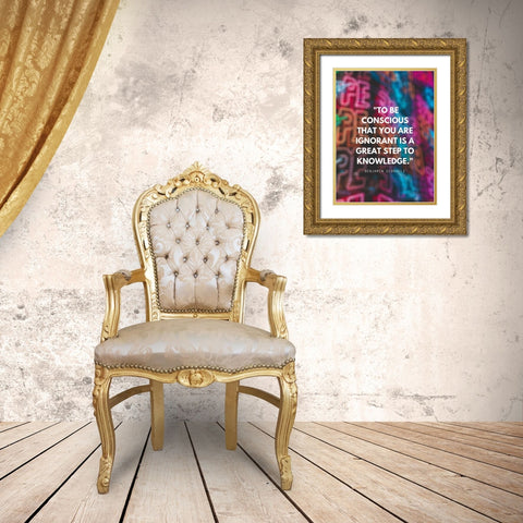 Benjamin Disraeli Quote: To be Conscious Gold Ornate Wood Framed Art Print with Double Matting by ArtsyQuotes