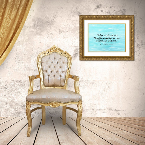 W. Clement Stone Quote: Emotions Gold Ornate Wood Framed Art Print with Double Matting by ArtsyQuotes