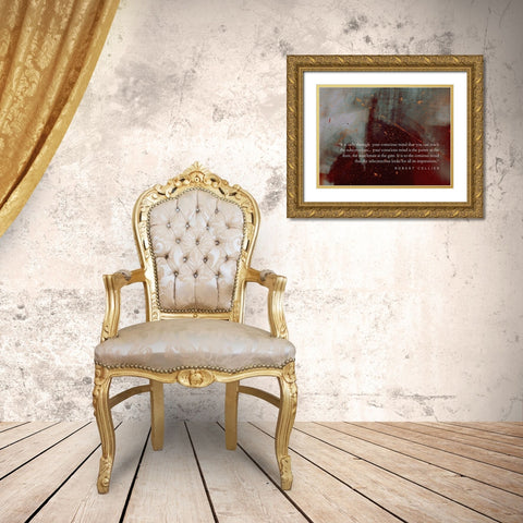 Robert Collier Quote: Conscious Mind Gold Ornate Wood Framed Art Print with Double Matting by ArtsyQuotes