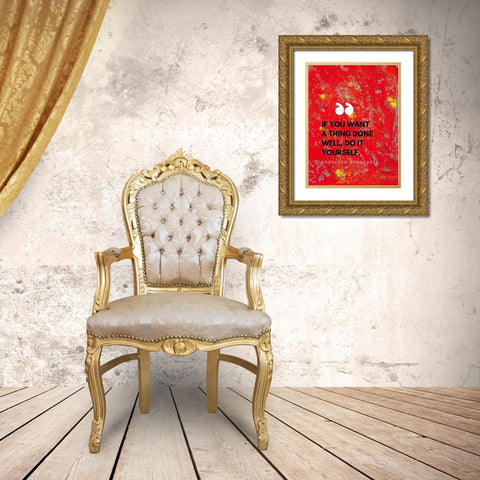 Napoleon Bonaparte Quote: Do it Yourself Gold Ornate Wood Framed Art Print with Double Matting by ArtsyQuotes