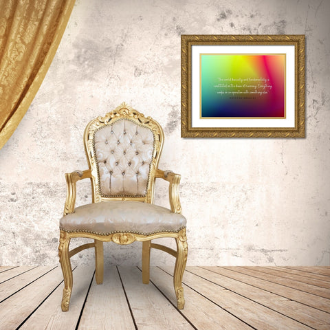 Preston Bradley Quote: Basis of Harmony Gold Ornate Wood Framed Art Print with Double Matting by ArtsyQuotes