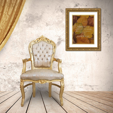 Bruce Barton Quote: Nothing Splendid Gold Ornate Wood Framed Art Print with Double Matting by ArtsyQuotes