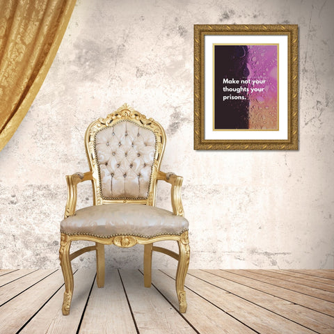 William Shakespeare Quote: Your Thoughts Gold Ornate Wood Framed Art Print with Double Matting by ArtsyQuotes