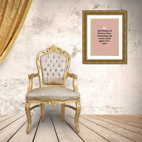 Marcus Aurelius Quote: Each Thing Gold Ornate Wood Framed Art Print with Double Matting by ArtsyQuotes