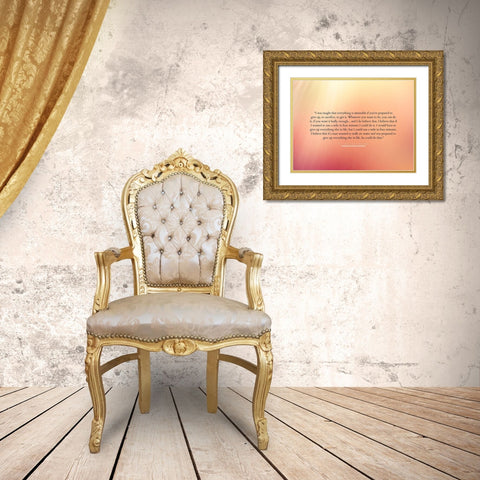 Stirling Moss Quote: To Sacrifice Gold Ornate Wood Framed Art Print with Double Matting by ArtsyQuotes