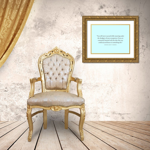 Orison Swett Marden Quote: Constantly Haunted Gold Ornate Wood Framed Art Print with Double Matting by ArtsyQuotes