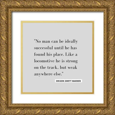 Orison Swett Marden Quote: Ideally Successful Gold Ornate Wood Framed Art Print with Double Matting by ArtsyQuotes