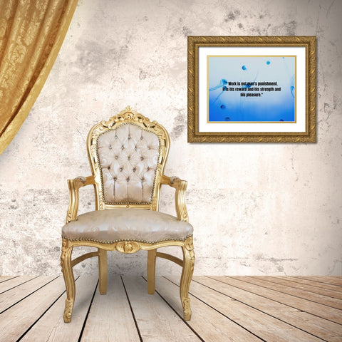 George Sand Quote: Mans Punishment Gold Ornate Wood Framed Art Print with Double Matting by ArtsyQuotes