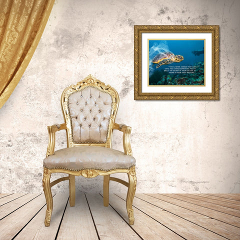 John C. Quote: Secret of Your Success Gold Ornate Wood Framed Art Print with Double Matting by ArtsyQuotes