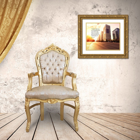John Lewis Quote: You Cannot Give Up Gold Ornate Wood Framed Art Print with Double Matting by ArtsyQuotes