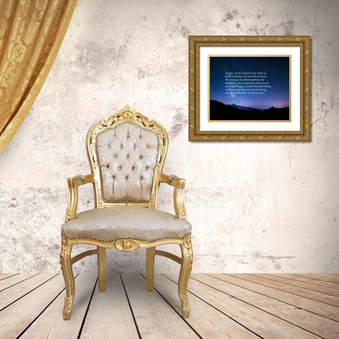 Vince Lombardi Quote: Believe in Yourself Gold Ornate Wood Framed Art Print with Double Matting by ArtsyQuotes