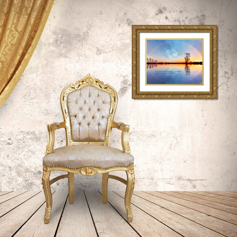 Jen Welter Quote: Follow Your Passion Gold Ornate Wood Framed Art Print with Double Matting by ArtsyQuotes