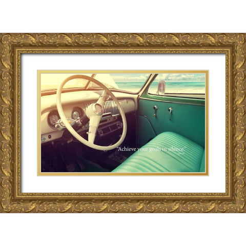 Imam Ali Quote: Achieve Your Goals Gold Ornate Wood Framed Art Print with Double Matting by ArtsyQuotes