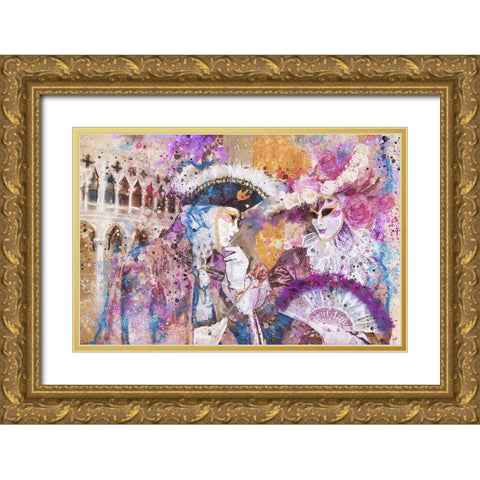 Romance Venice I Gold Ornate Wood Framed Art Print with Double Matting by Wiley, Marta