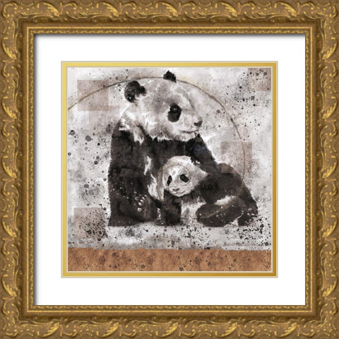 Fibonacci Panda XI Gold Ornate Wood Framed Art Print with Double Matting by Wiley, Marta
