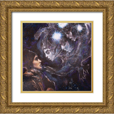 Listen to your guides II Gold Ornate Wood Framed Art Print with Double Matting by Wiley, Marta