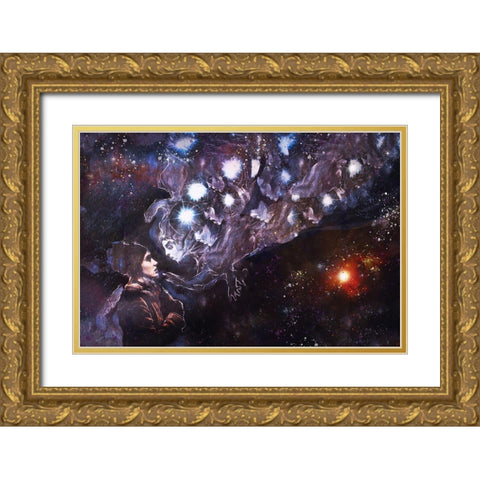 Listen to your guides IIII Gold Ornate Wood Framed Art Print with Double Matting by Wiley, Marta