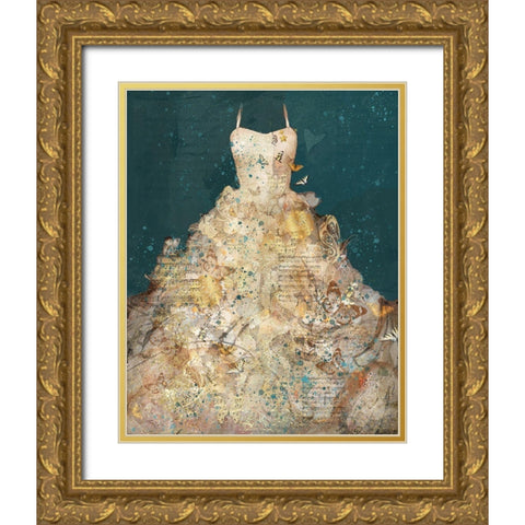 Butterfly Dress I Gold Ornate Wood Framed Art Print with Double Matting by Wiley, Marta