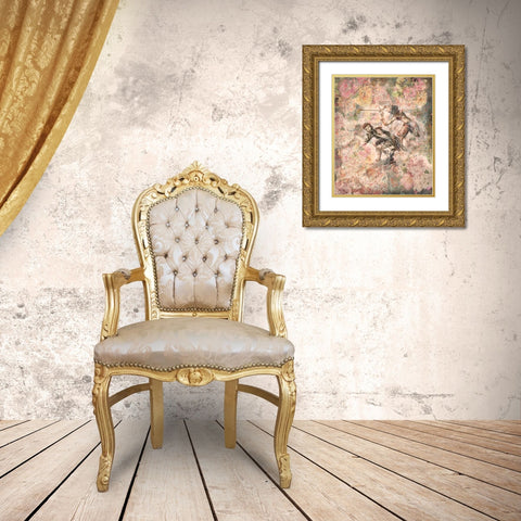 Floral Flute Player III Gold Ornate Wood Framed Art Print with Double Matting by Wiley, Marta