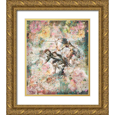 Floral Flute Player IIII Gold Ornate Wood Framed Art Print with Double Matting by Wiley, Marta