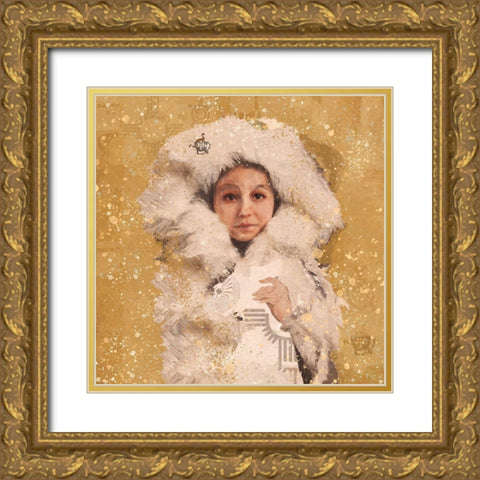 Eskimo Child VII Gold Ornate Wood Framed Art Print with Double Matting by Wiley, Marta