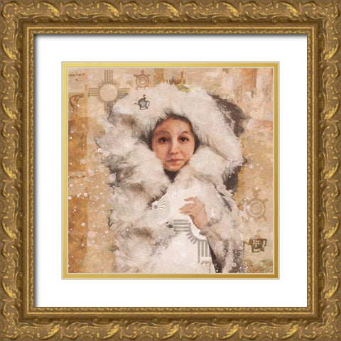 Eskimo Child VIII Gold Ornate Wood Framed Art Print with Double Matting by Wiley, Marta