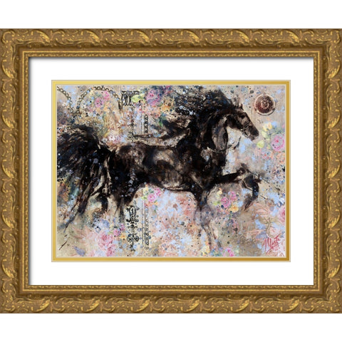 Floral Lepa Zena I Gold Ornate Wood Framed Art Print with Double Matting by Wiley, Marta